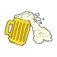 comic cartoon mug of beer N5
