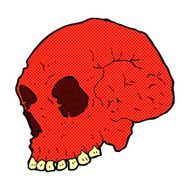 comic cartoon spooky skull N23