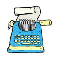 comic cartoon typewriter N2