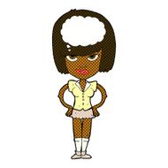comic cartoon woman thinking N6