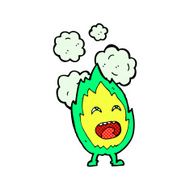 comic cartoon flame character N2