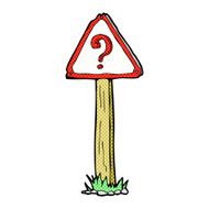 comic cartoon question mark sign N4