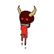 comic cartoon spooky halloween skull N2