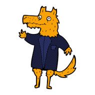 comic cartoon fox businessman