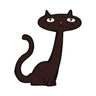 comic cartoon black cat N2