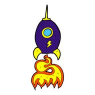comic cartoon spaceship N9