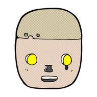 comic cartoon robot head N10