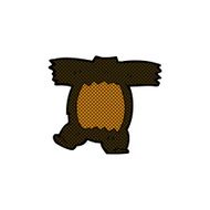 comic cartoon black bear body