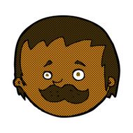 comic cartoon man with mustache N14