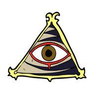 comic cartoon mystic eye symbol N3