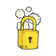 comic cartoon rusty lock N2