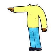 comic cartoon headless man pointing N3