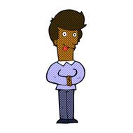 comic cartoon man sticking out tongue N6