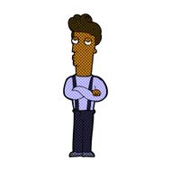comic cartoon unimpressed man N2