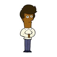 comic cartoon man staring N2