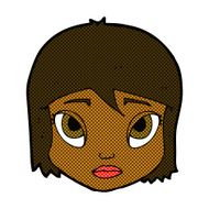 comic cartoon female face N26