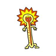 comic cartoon hot thermometer N2