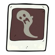 comic cartoon ghost in the photograph