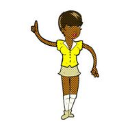 comic cartoon pretty girl asking question N2