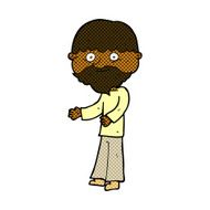 comic cartoon happy bearded man N2