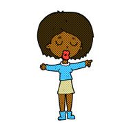 comic cartoon pointing woman N5