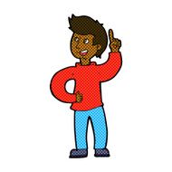 comic cartoon man with idea N19