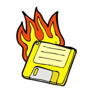 comic cartoon old computer disk N2