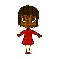 comic cartoon girl in dress N2