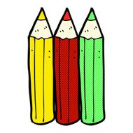 comic cartoon coloring pencils