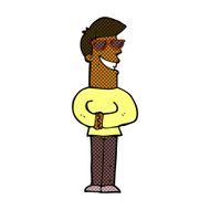 comic cartoon grinning man wearing sunglasses