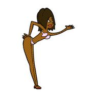 comic cartoon woman in bikini N9