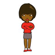comic cartoon annoyed woman N32