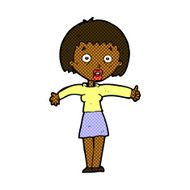 comic cartoon amazed woman N2