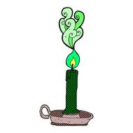 comic cartoon spooky candle
