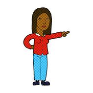 comic cartoon woman pointing N36