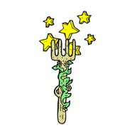 comic cartoon ornate wooden fork N2