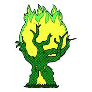comic cartoon spooky old tree N2