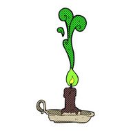 comic cartoon spooky candlestick