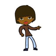 comic cartoon woman pointing N37