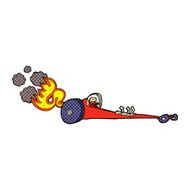 comic cartoon drag racer N2