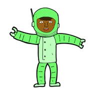 comic cartoon space man N4
