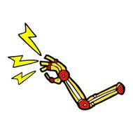 comic cartoon robot arm N5