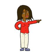 comic cartoon woman pointing N38