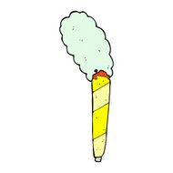 comic cartoon marijuana cigarette N2