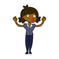 comic cartoon woman surrendering N2
