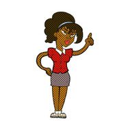 comic cartoon woman with idea N46