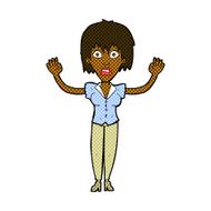comic cartoon woman stressing out N4
