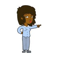 comic cartoon woman pointing N39