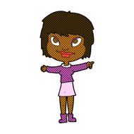 comic cartoon woman pointing N40