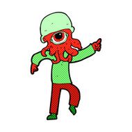 comic cartoon alien man dancing N2